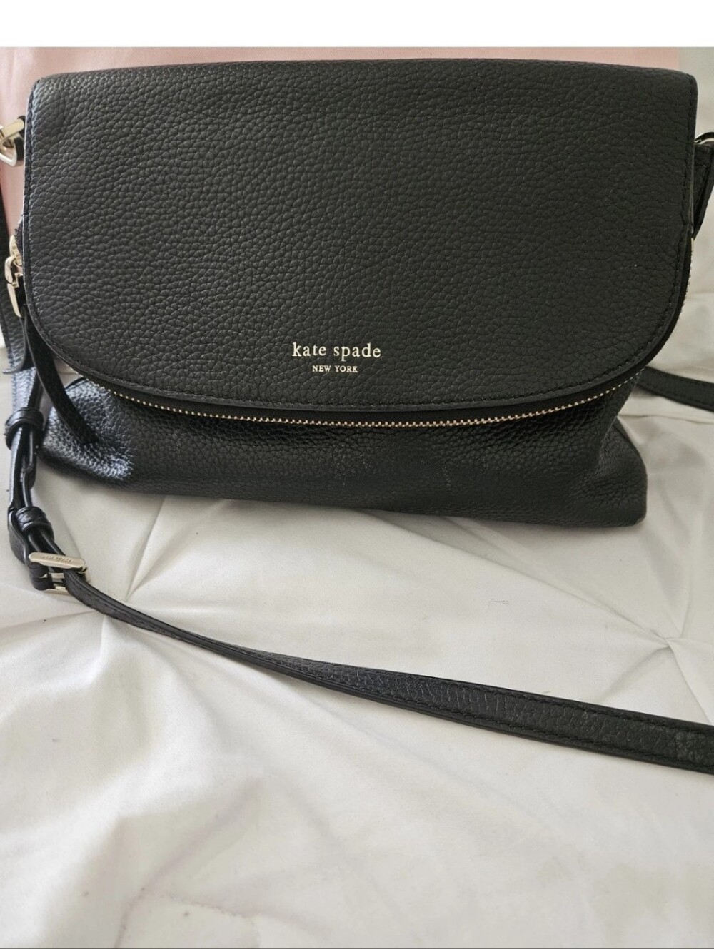 Kate Spade New York Women's Pebbled Leather Crossbody Bag and Dust Bag
